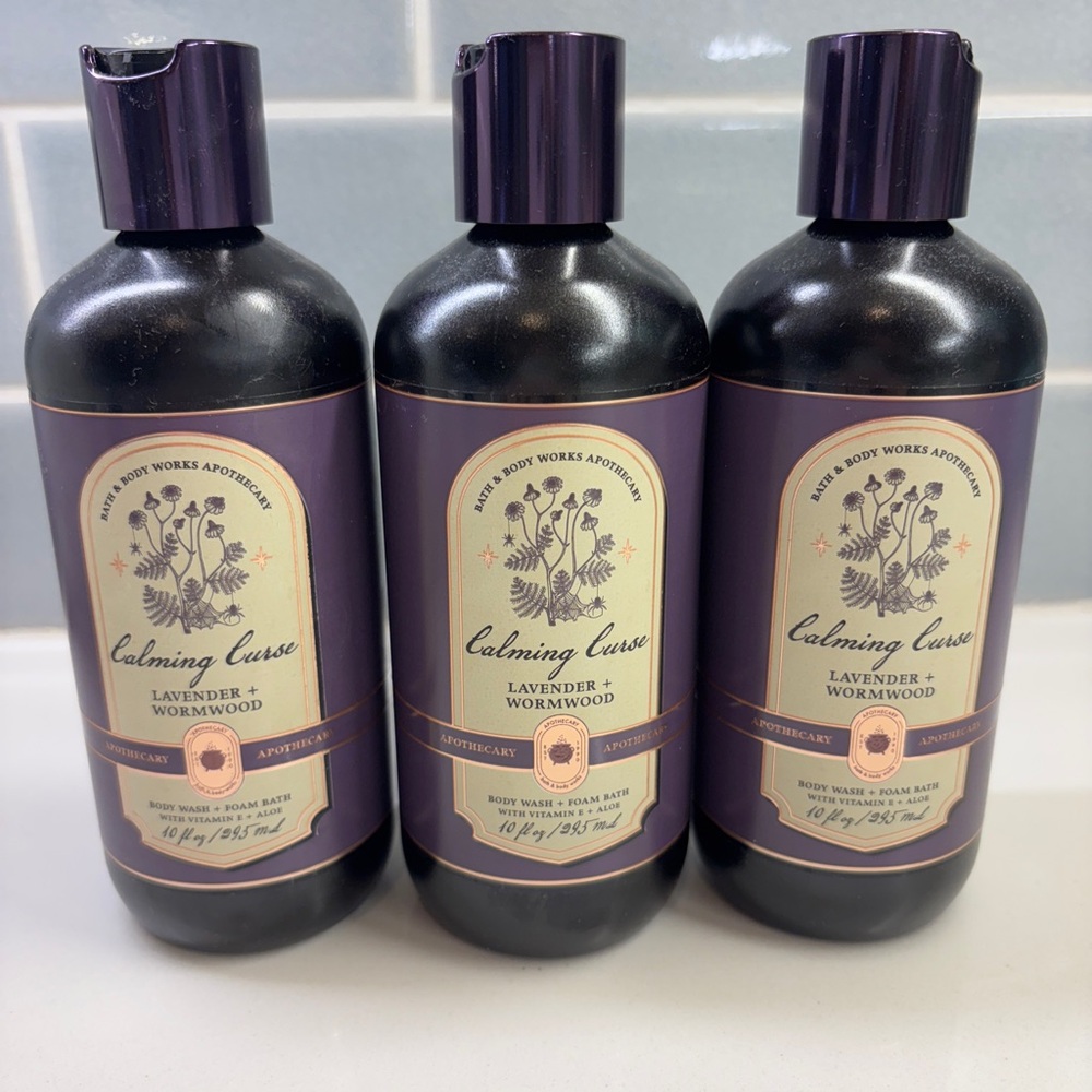 3 Aromatherapy Calming Curse Body Wash & Foam Bath by Bath and Body Works